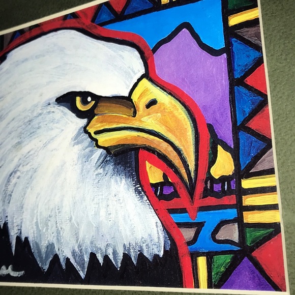 DG House Signed Numbered Eagle Print 8x10” Matted - Picture 5 of 8